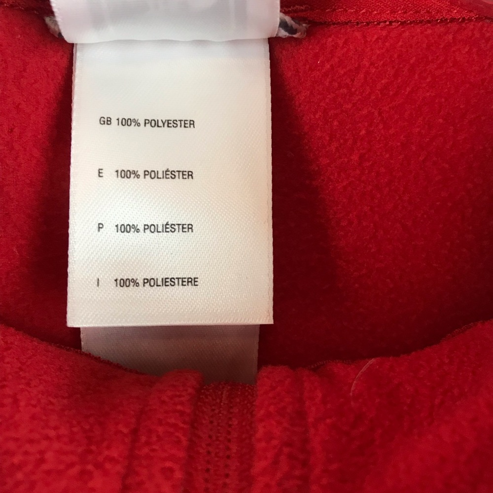 The North Face red 1/4 zip pullover fleece - Picture 5 of 7
